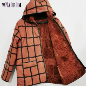 Premium Sheepskin Winter Coat with Detachable Hood for Men