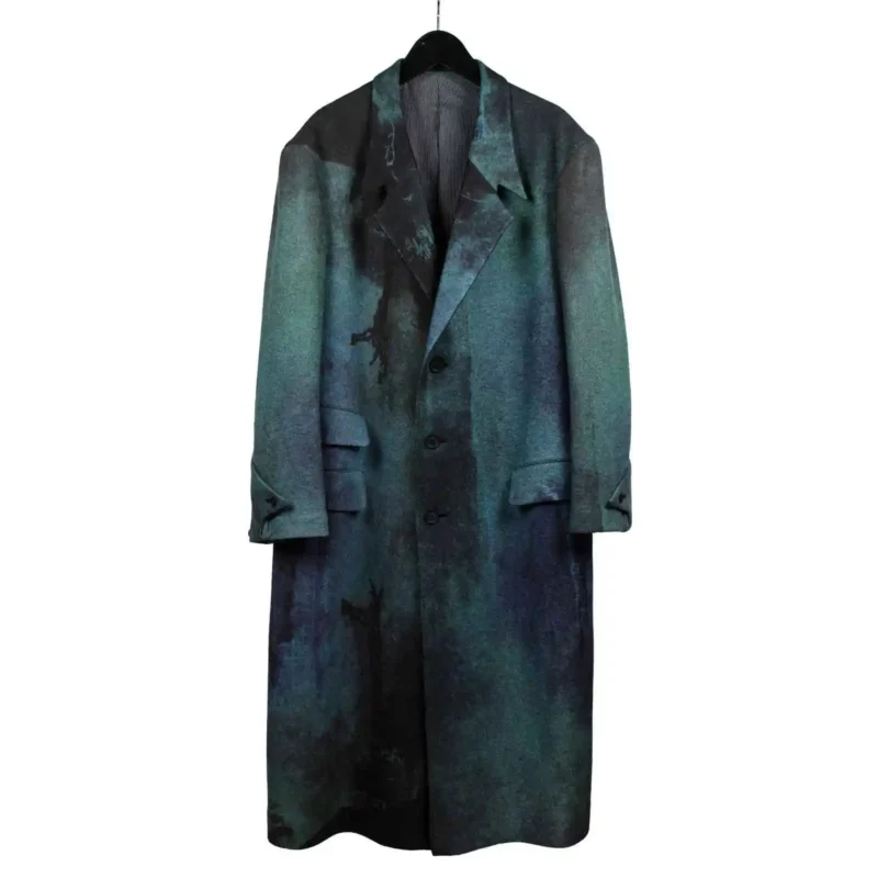 Premium Wool Mid-Length Overcoat with Suit Collar for Men - Image 4