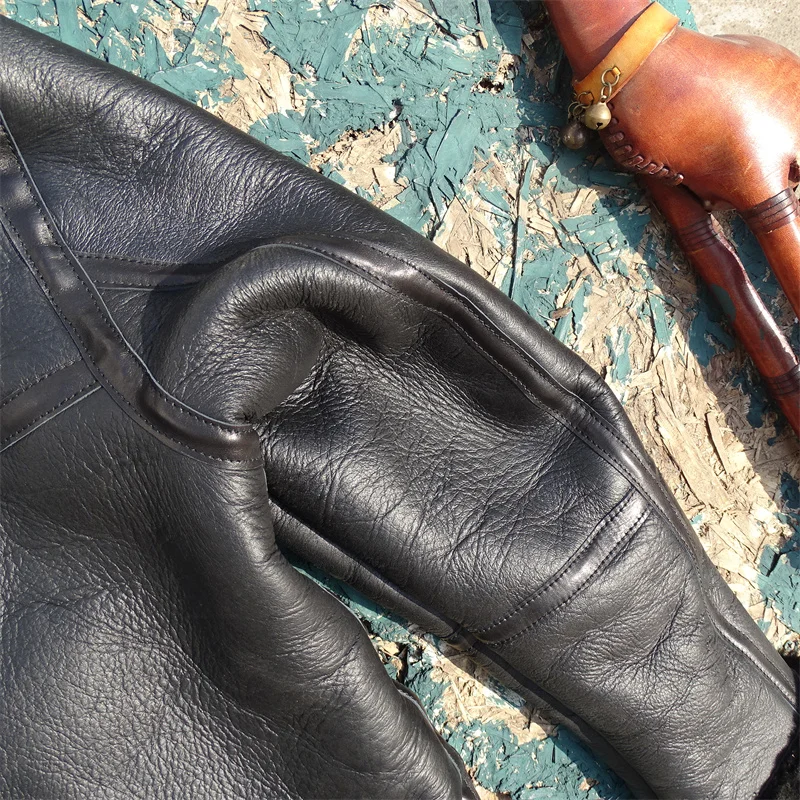 Premium sheepskin coat showing luxury materials and craftsmanship