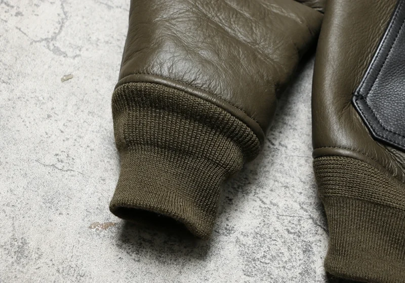 Men's Classic G1 Pilot Shearling Leather Jacket with Fur Lining - Image 5
