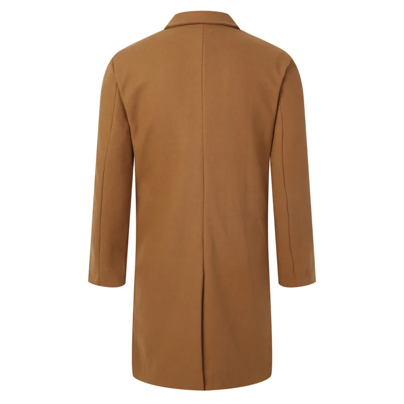 Classic Men's Winter Trench Coat with Detachable Hood - Image 5