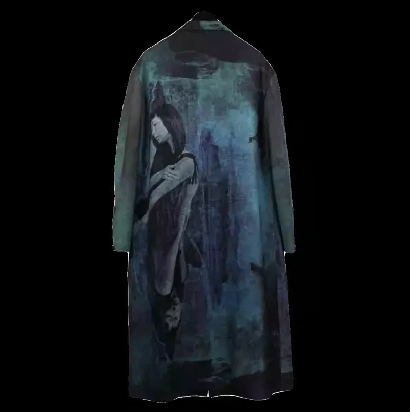Premium Wool Mid-Length Overcoat with Suit Collar for Men - Image 6