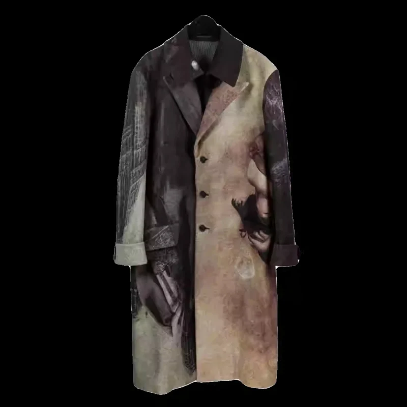 Premium Wool Mid-Length Overcoat Smart Casual Men's Winter Coat - Image 6