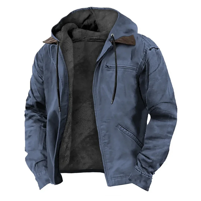Men's Waterproof Hooded Raincoat with Detachable Hood for Spring Travel - Image 3