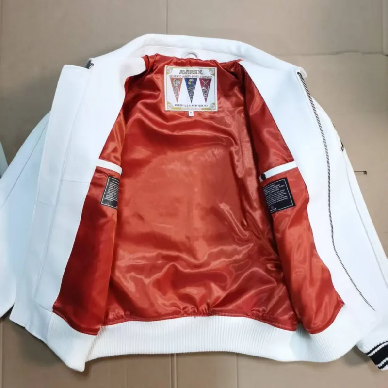 Premium Sheepskin Leather Bomber Jacket with Turn-Down Collar for Men - Image 2