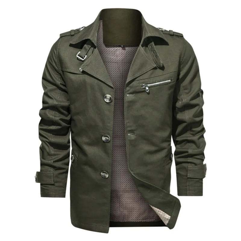 Men's Casual Denim Jacket with Detachable Hood Big & Tall Plus Size - Image 8