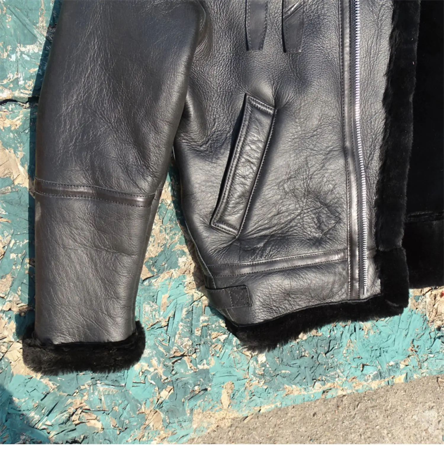 Premium shearling coat showing how quality wool garments provide superior winter protection