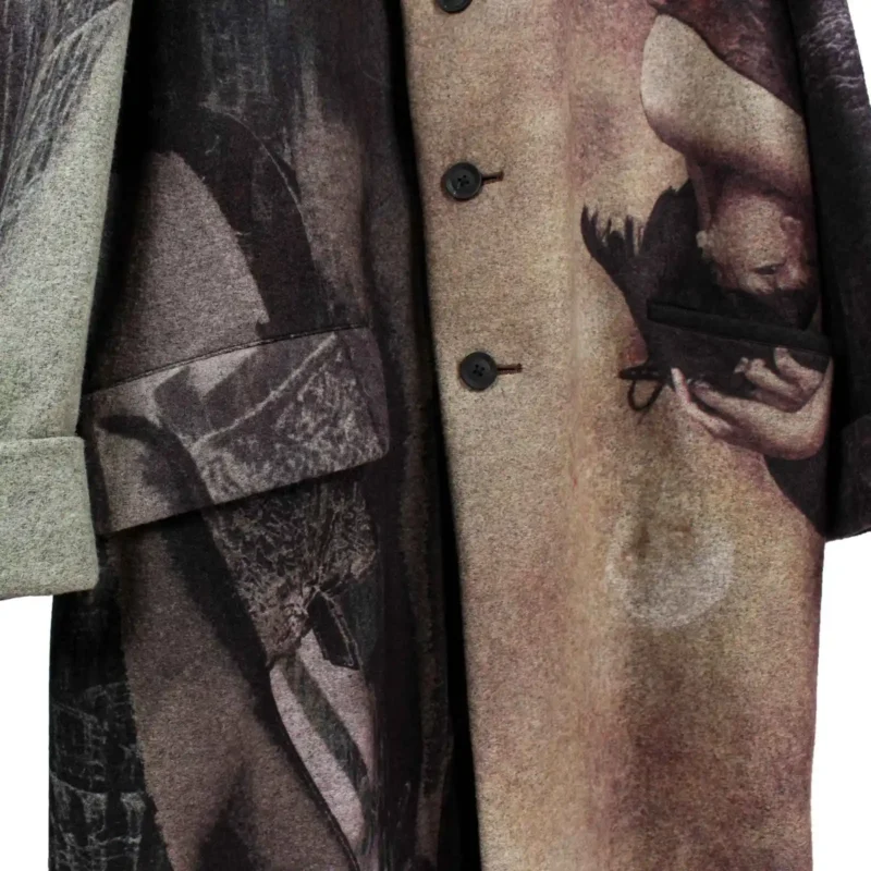 Premium Wool Mid-Length Overcoat Smart Casual Men's Winter Coat - Image 5