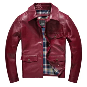 Premium Sheepskin Leather Jacket with Oil Wax Finish for Men