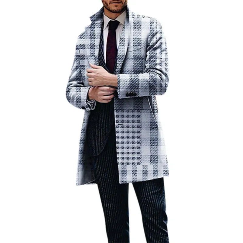 Premium Vintage Leather Overcoat with Padded Interior for Men - Image 5
