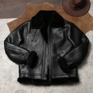 Premium Sheepskin Shearling B3 Bomber Jacket for Men