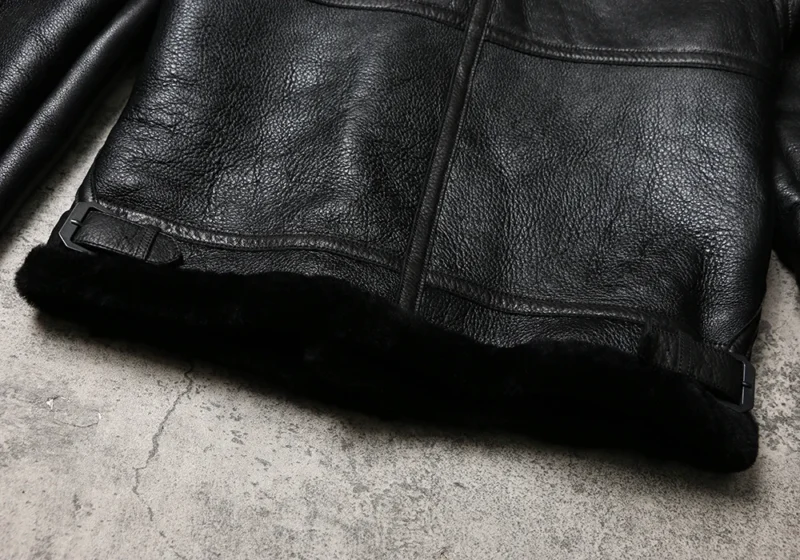 Premium Sheepskin Shearling B3 Bomber Jacket for Men - Image 6