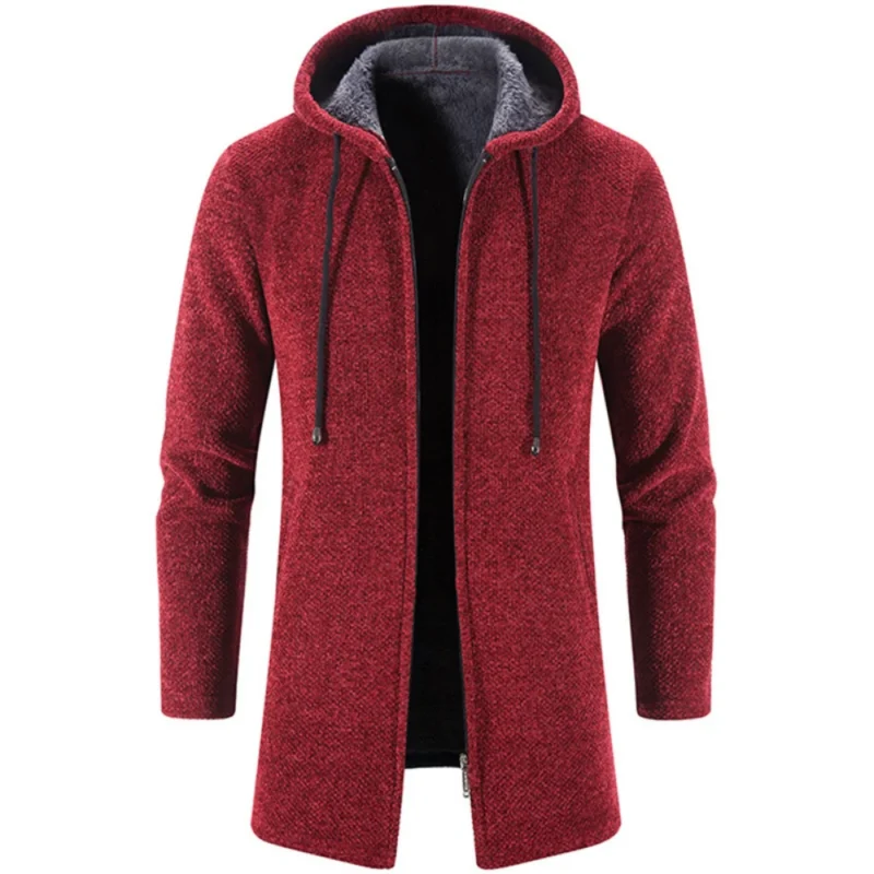 Premium Cashmere-Blend Chenille Cardigan Coat for Men - Image 3