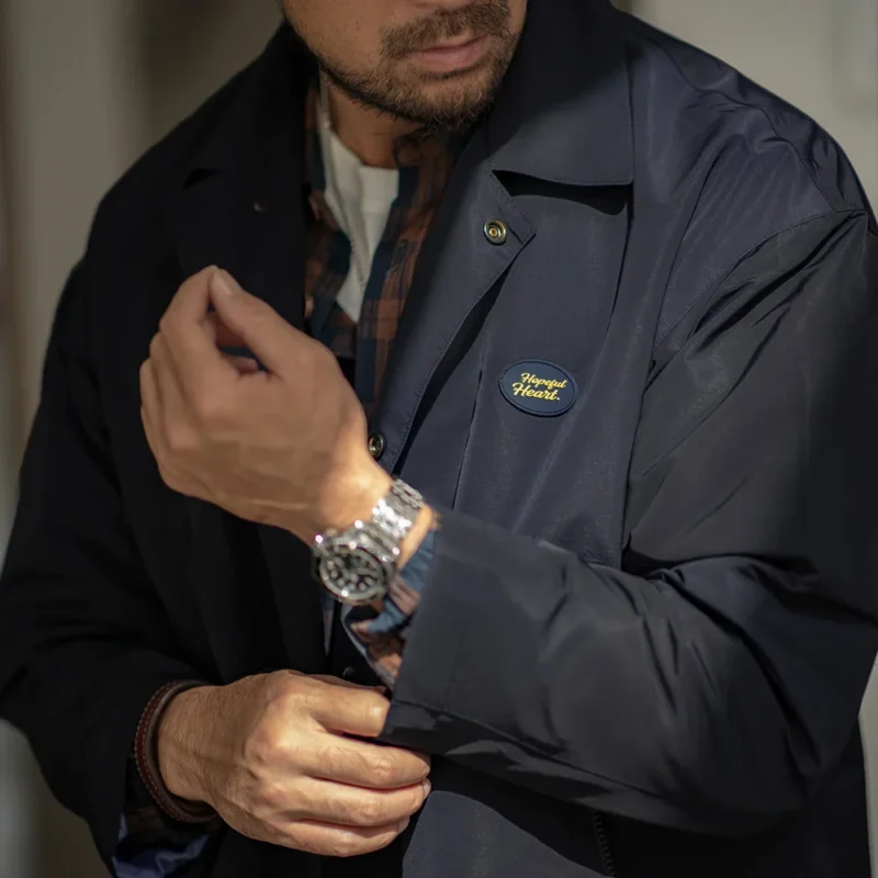 Men's Vintage Balmacaan Waterproof Trench Coat with Classic Collar - Image 4