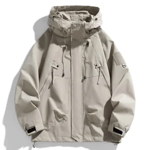 Lightweight Waterproof Hooded Windbreaker Jacket for Men