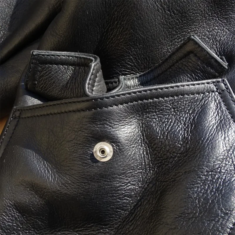 Premium Sheepskin Shearling Bomber Jacket for Men Winter - Image 5