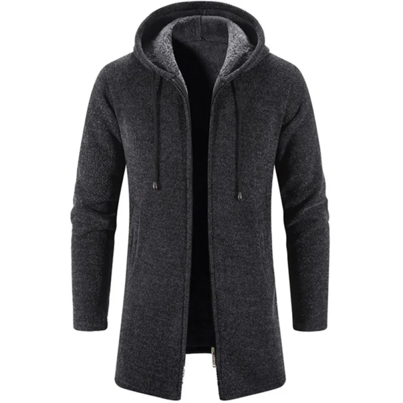 Premium Cashmere-Blend Chenille Cardigan Coat for Men - Image 2