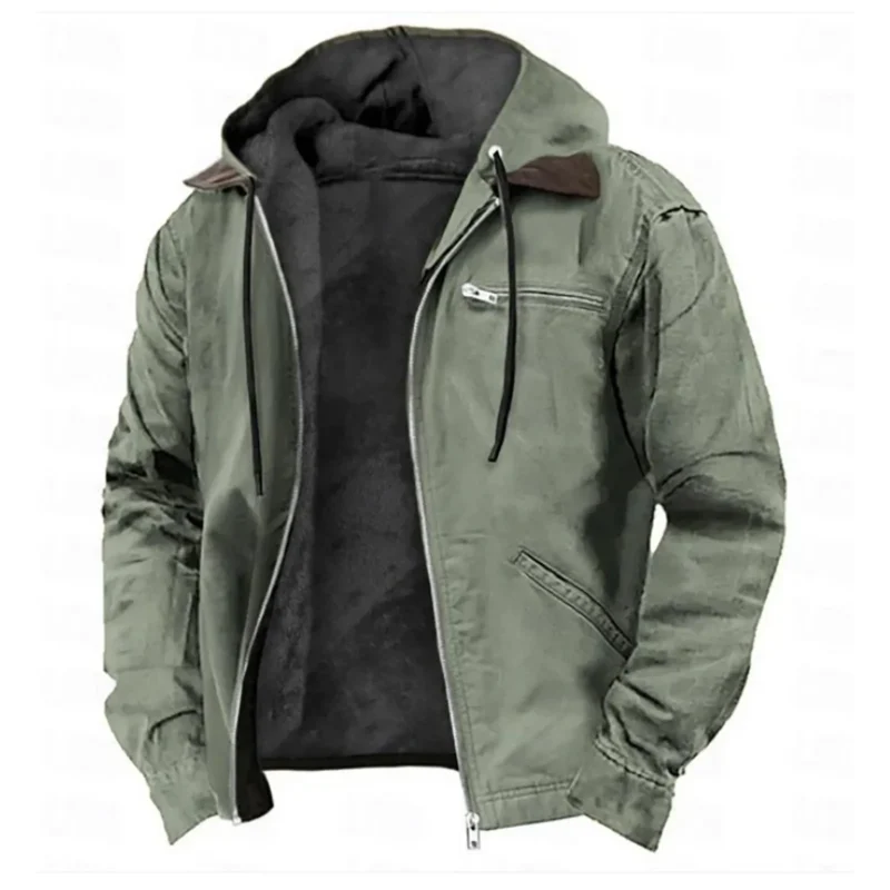 Men's Waterproof Hooded Raincoat with Detachable Hood for Spring Travel - Image 8