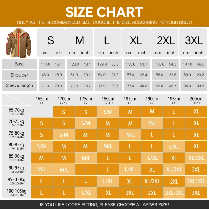 Men's Winter Shearling Lined Coat with Button Front and Turn-down Collar - Image 6