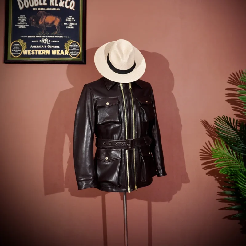 Premium Sheepskin M65 Safari Leather Jacket for Men
