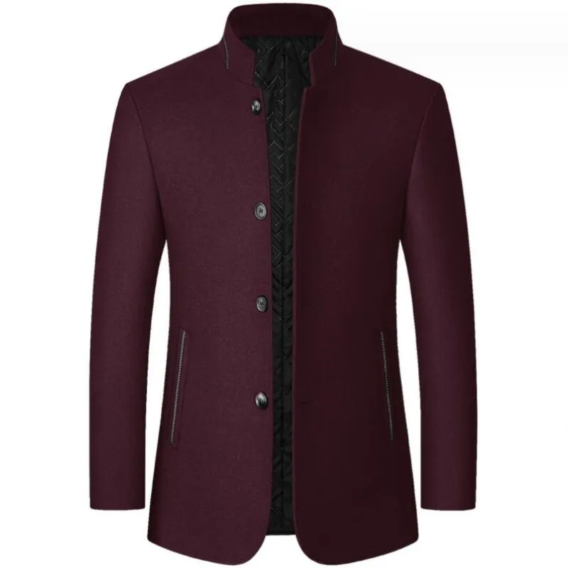 Classic pea coat styled with formal attire showing versatility
