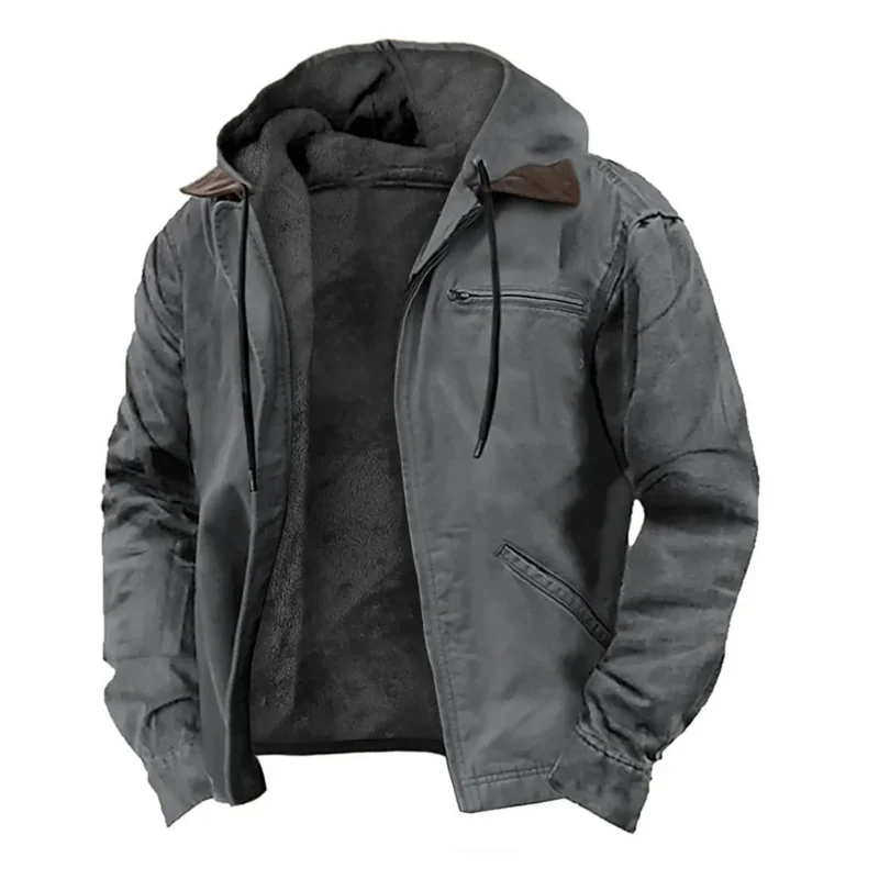 Men's Waterproof Hooded Raincoat with Detachable Hood for Spring Travel - Image 4