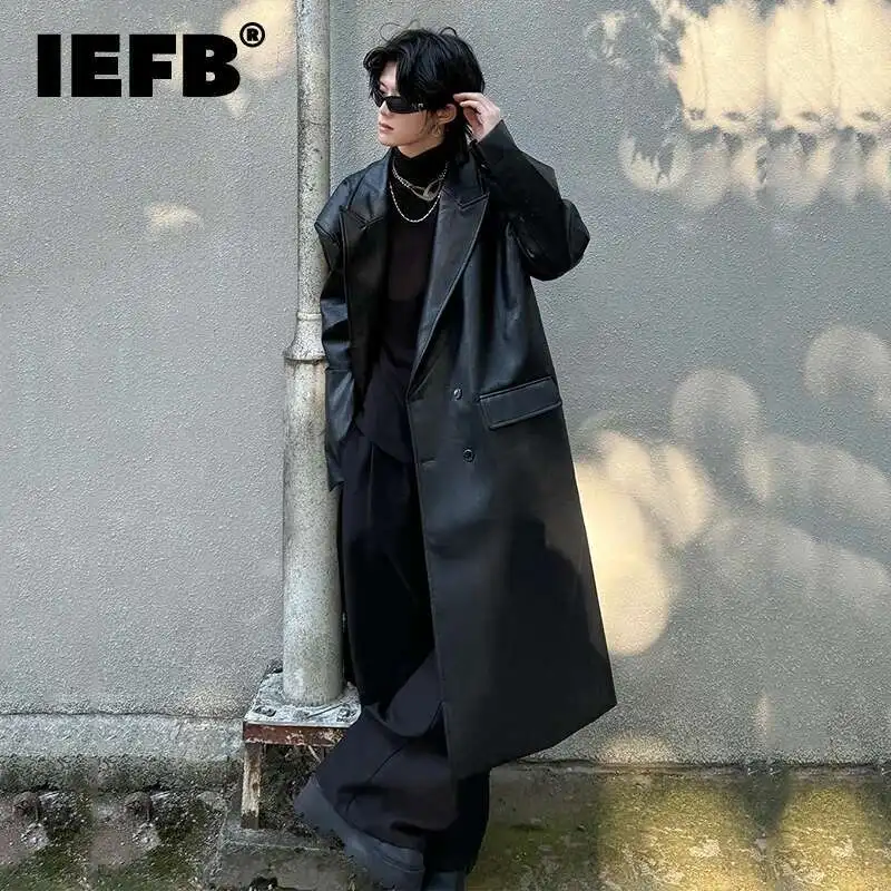 Mens Black Leather Coat