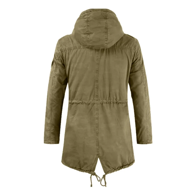 Men's Hooded Winter Parka Slim Fit Thick Warm Casual Coat - Image 4