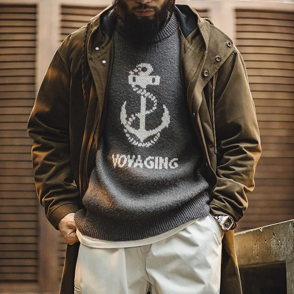 Military-inspired vintage coat design with authentic details