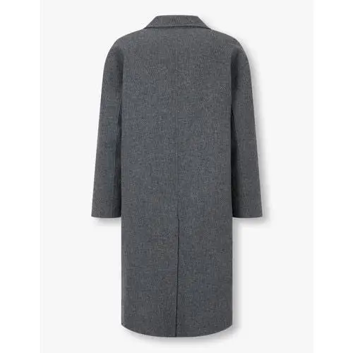 Professional man wearing wool car coat with business attire in winter