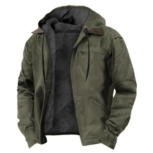 Men's Waterproof Hooded Raincoat with Detachable Hood for Spring Travel