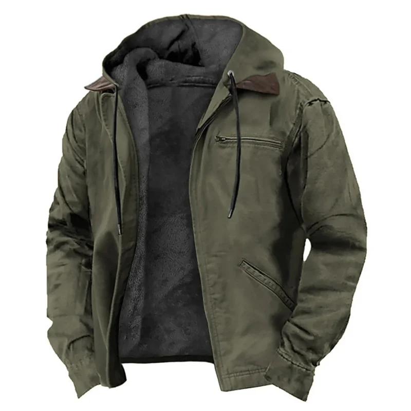 Men's Waterproof Hooded Raincoat with Detachable Hood for Spring Travel