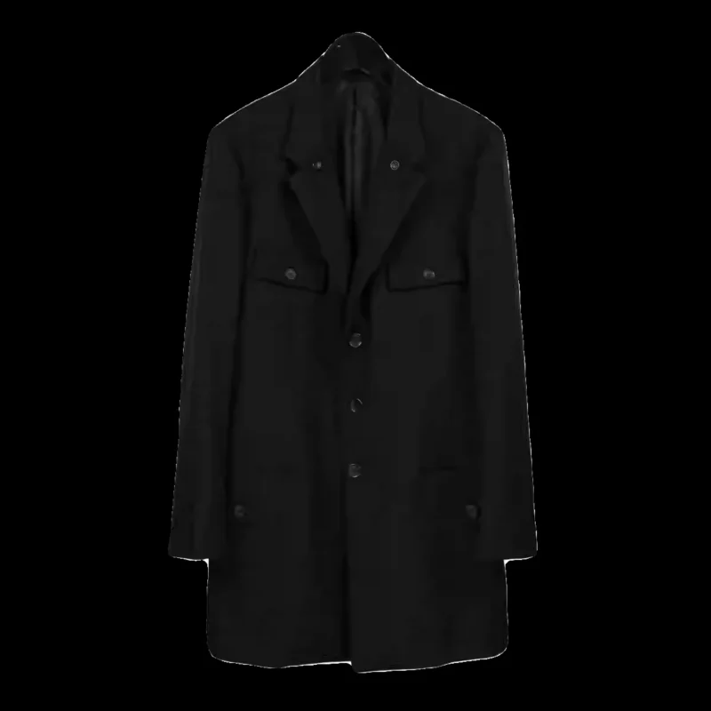 Men's Classic Wool Mid-Length Winter Coat with Casual Styling - Image 6