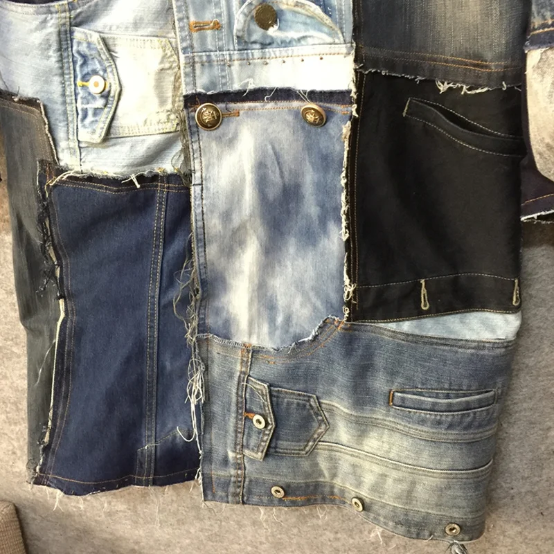 Modern styling of double-breasted topcoat for spring weather