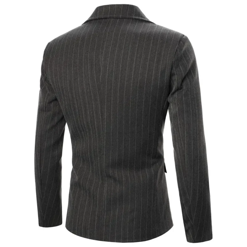 Men's Classic Single Breasted Suit Jacket with Notched Lapel - Image 3