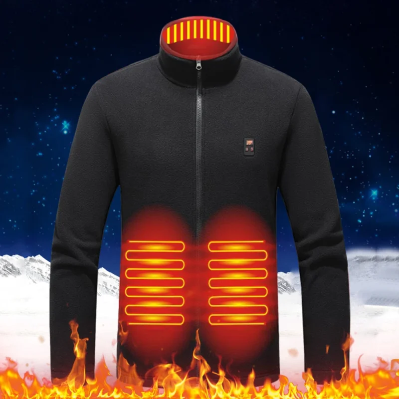 Men's 9-Zone USB Heated Jacket with 3 Temperature Settings for Outdoor Activities - Image 2
