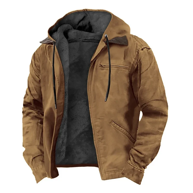 Men's Waterproof Hooded Raincoat with Detachable Hood for Spring Travel - Image 7