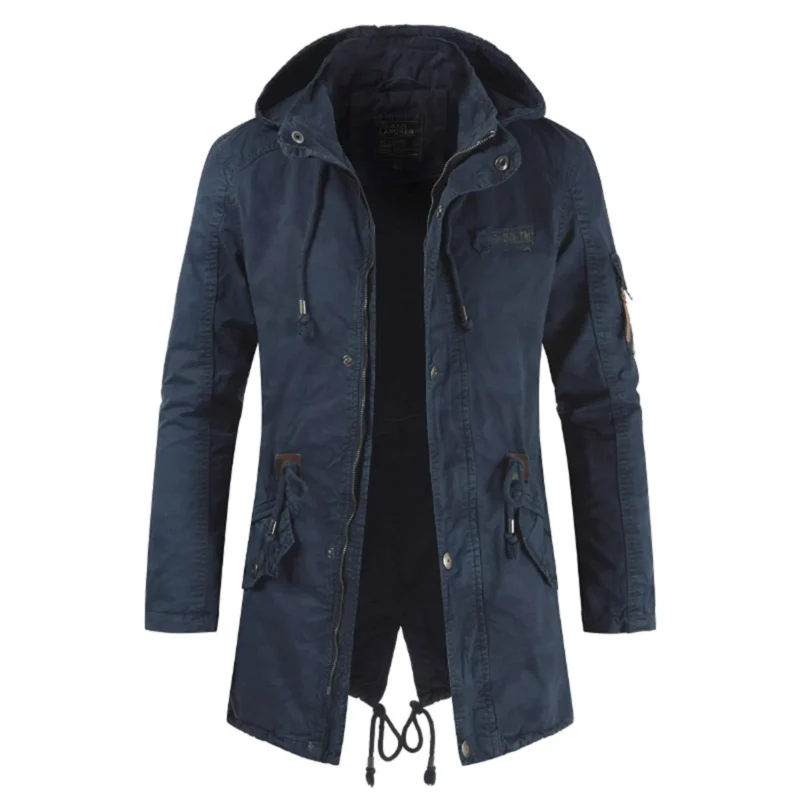 Men's Hooded Winter Parka Slim Fit Thick Warm Casual Coat - Image 3