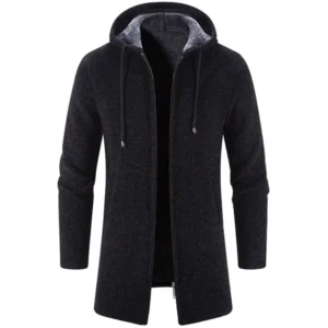 Premium Cashmere-Blend Chenille Cardigan Coat for Men