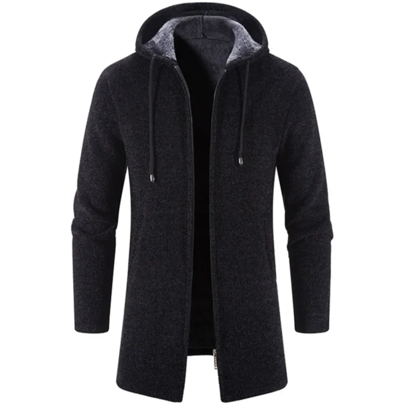 Premium Cashmere-Blend Chenille Cardigan Coat for Men