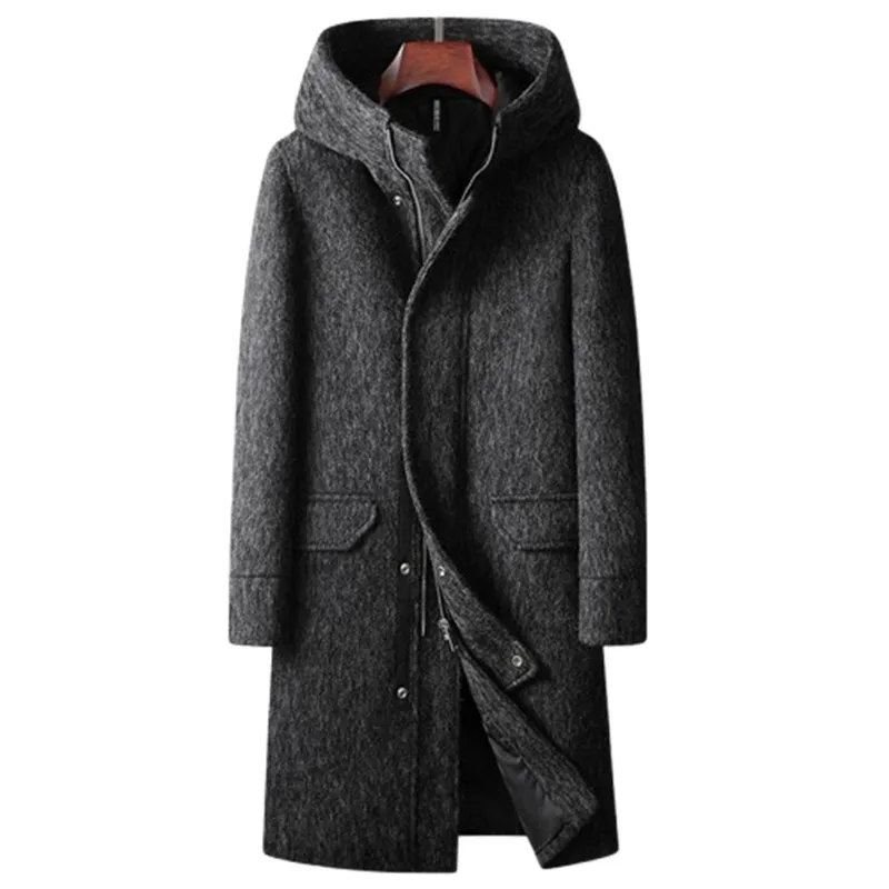 Winter coat shell fabric demonstrating water resistance and protection from elements