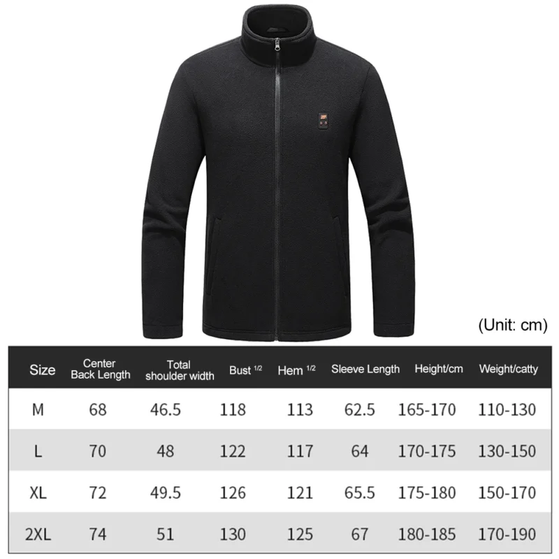 Men's 9-Zone USB Heated Jacket with 3 Temperature Settings for Outdoor Activities - Image 6