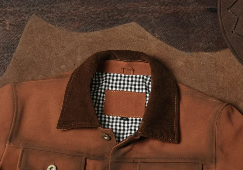 Men's Premium Cowhide Leather Jacket with Distressed Lapel for Casual Wear - Image 3